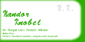 nandor knobel business card